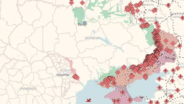 Онлайн-карта бойових дій в Україні: де точаться бої на 19.08.2026